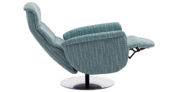 RELAXSESSEL in Textil Petrol  - Edelstahlfarben/Petrol, Design, Textil/Metall (71/112/83cm) - Dieter Knoll