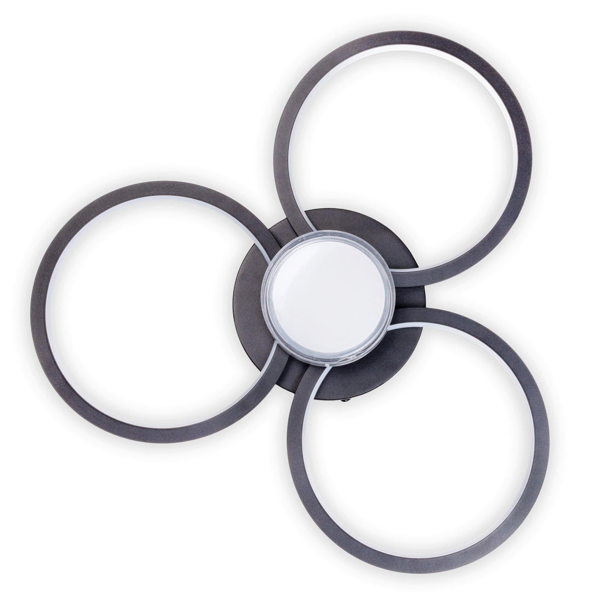 LED-DECKENLEUCHTE 43.6/9.5 cm   - Schwarz/Weiß, KONVENTIONELL, Kunststoff/Metall (43.6/9.5cm) - Näve