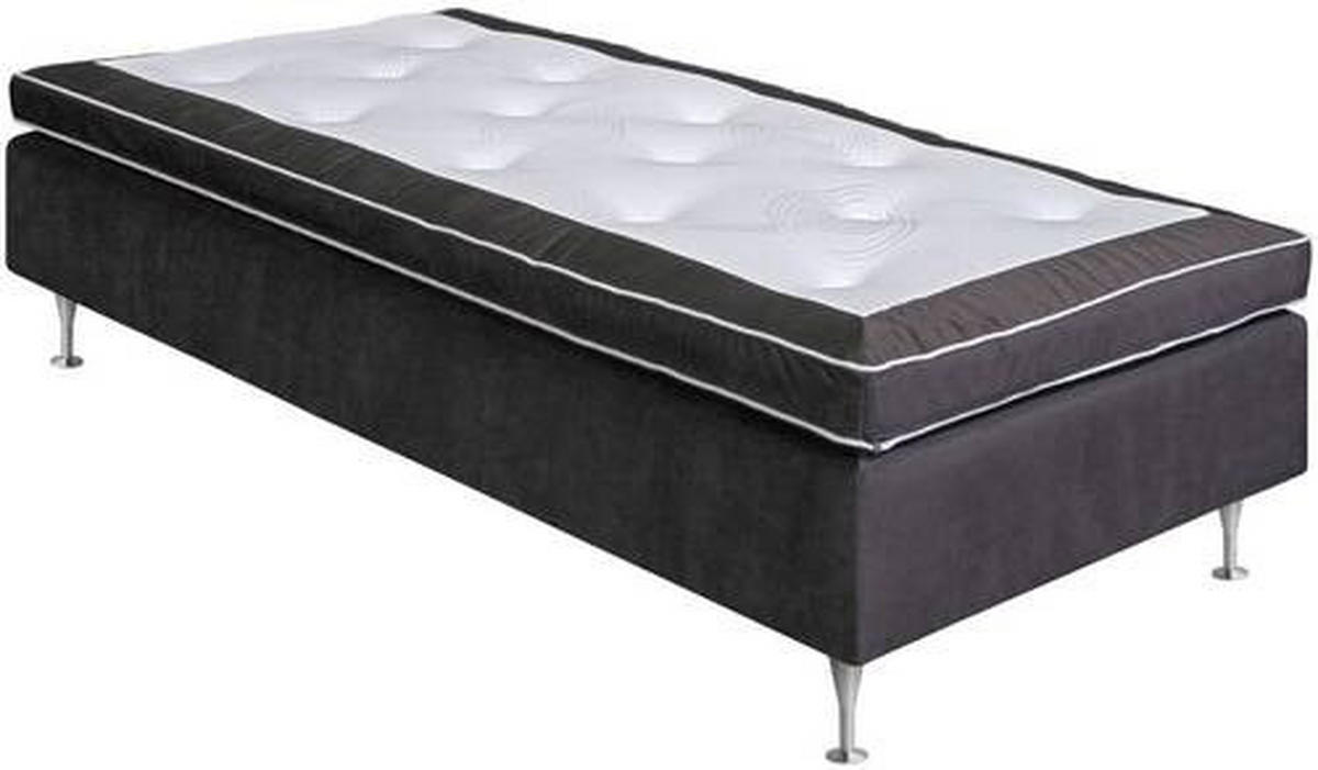 RAMSÄNG 90/200 cm  i mörkgrå  - mörkgrå/aluminiumfärgad, Klassisk, metall/trä (90/200cm) - Best Price