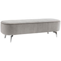BETTBANK 157/45/53 cm   - Dunkelgrau/Schwarz, Konventionell, Textil/Metall (157/45/53cm) - Beldomo - Sleep