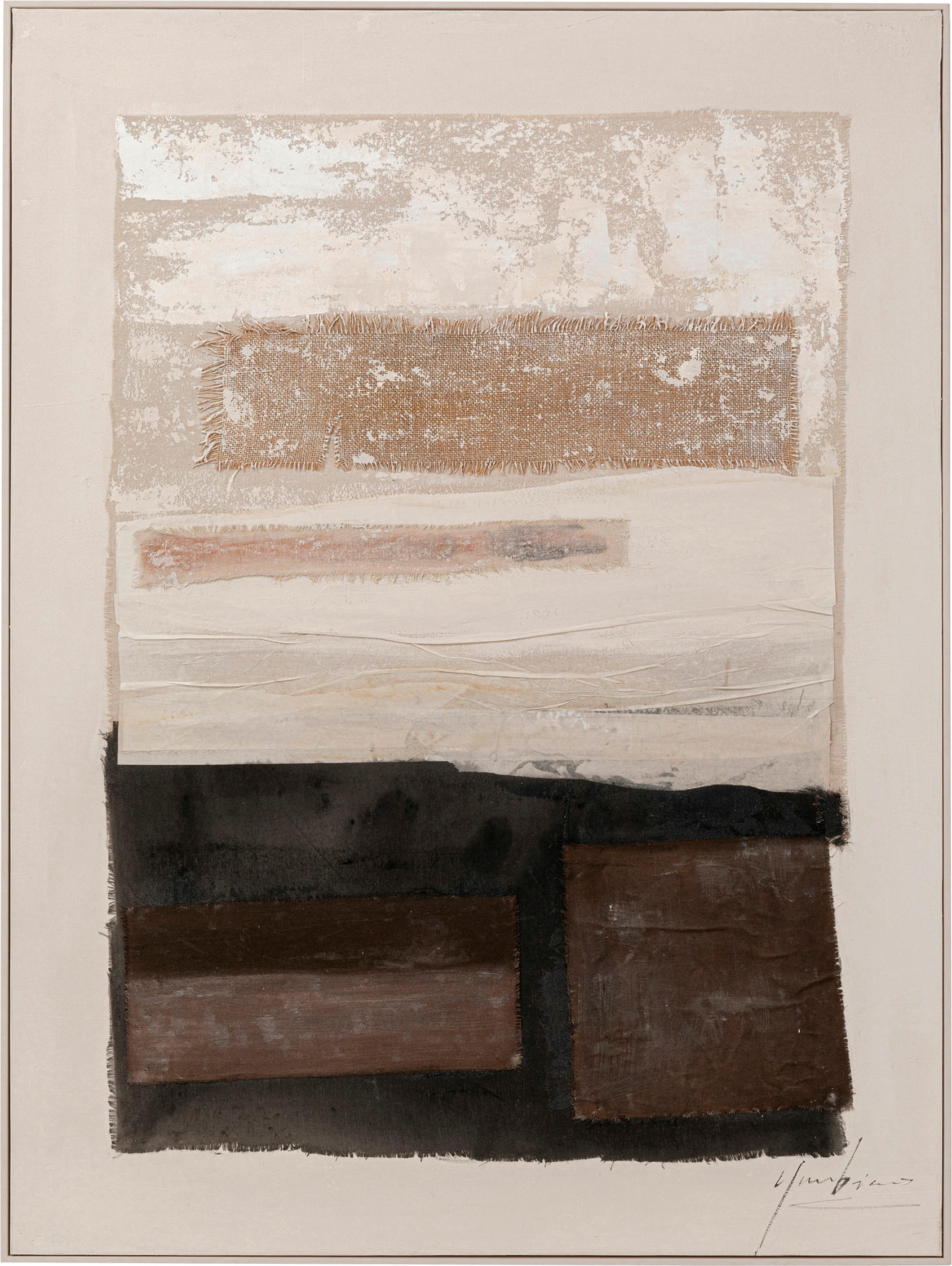 Kare-Design Bild Braun, Schwarz 90x120x5 cm