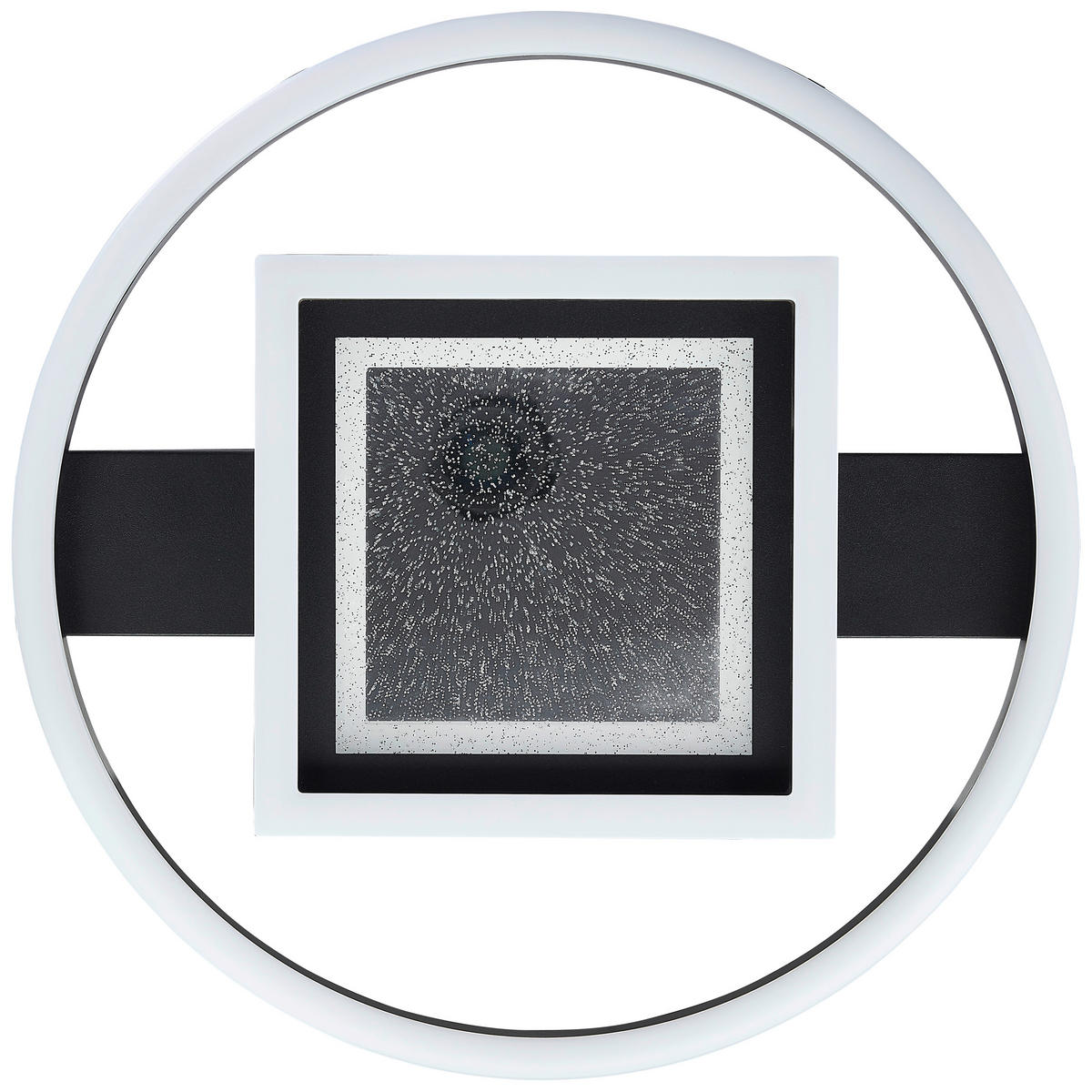 LED-DECKENLEUCHTE 37/6/37 cm   - Schwarz, Design, Kunststoff/Metall (37/6/37cm) - Brilliant