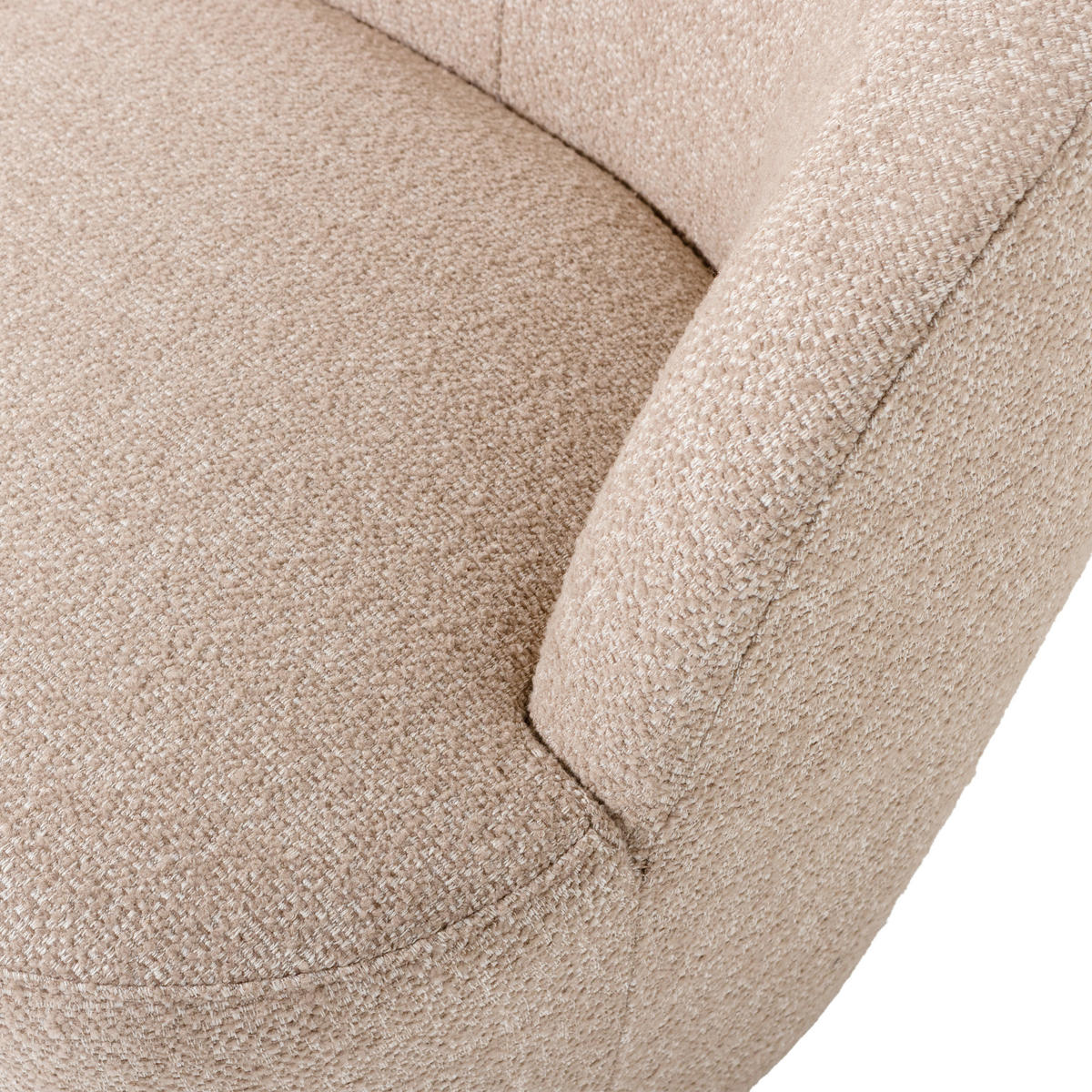 SESSEL in Webstoff Naturfarben  - Schwarz/Naturfarben, Design, Kunststoff/Textil (70/68/77cm) - Livetastic