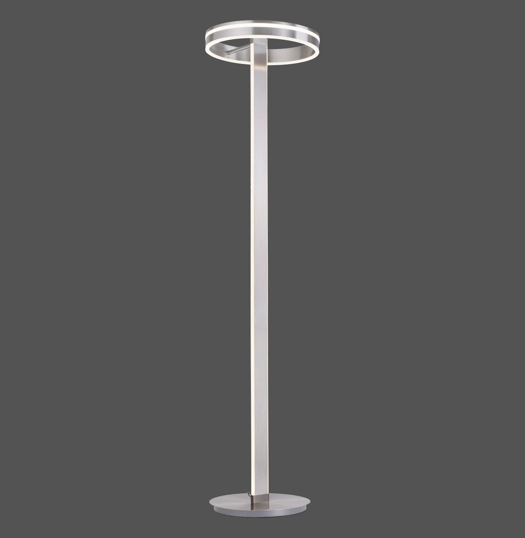 LED-STEHLEUCHTE 40/40/180 cm    - Silberfarben, Design, Kunststoff/Metall (40/40/180cm)