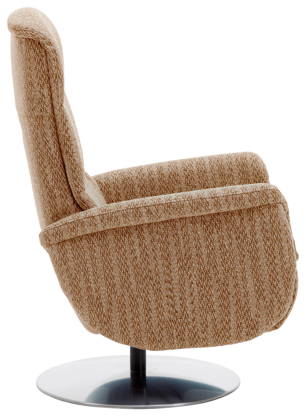 RELAXSESSEL Flachgewebe Relaxfunktion, Kopfteilverstellung, Fußteilverstellung, Rücken echt    - Edelstahlfarben/Dunkelgelb, Design, Textil/Metall (71/112/83cm) - Dieter Knoll