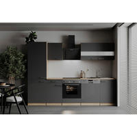 MODULKÖK UTAN VITVAROR 280 cm   i grå  - stålfärgad/grå, Basics, metall/trämaterial (280cm) - Respekta