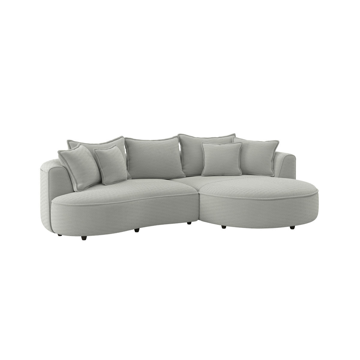 ECKSOFA LEVI Jadegrün Velours, Struktur  - Jadegrün/Schwarz, MODERN, Kunststoff/Textil (287/168cm) - Livetastic