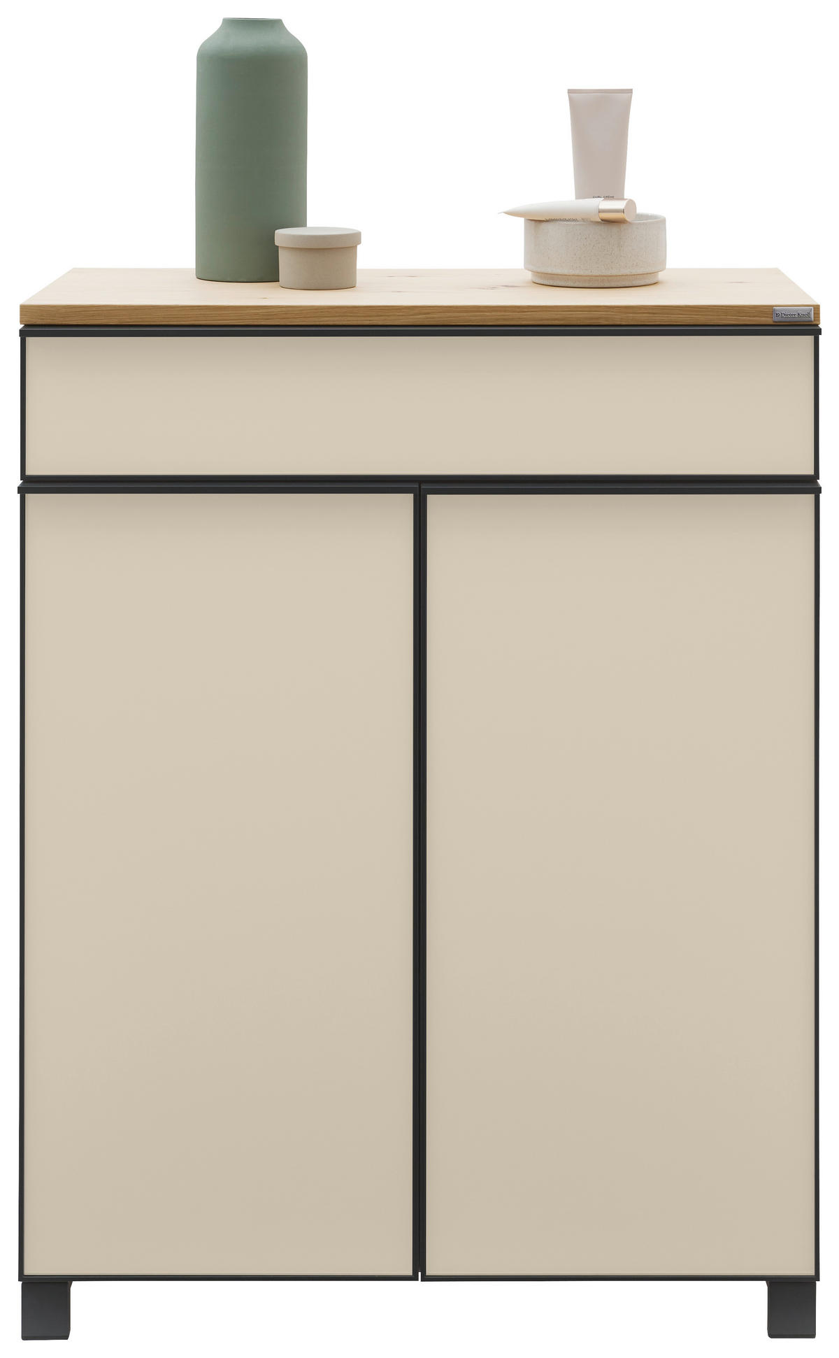 SCHUHSCHRANK furniert Anthrazit, Eichefarben, Sahara  - Eichefarben/Anthrazit, Design, Glas/Holzwerkstoff (84/108/37cm) - Dieter Knoll