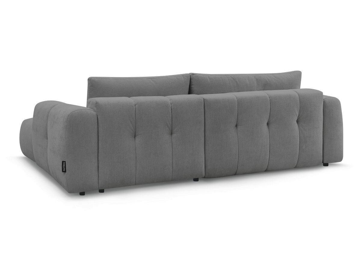 ECKSCHLAFSOFA FUJI Leinenoptik Dunkelgrau  inkl.  - Dunkelgrau/Schwarz, MODERN, Kunststoff/Textil (292/160cm)
