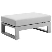 LOUNGEHOCKER 90/24/60 cm Aluminium  - Hellgrau, Design, Textil/Metall (90/24/60cm) - Amatio