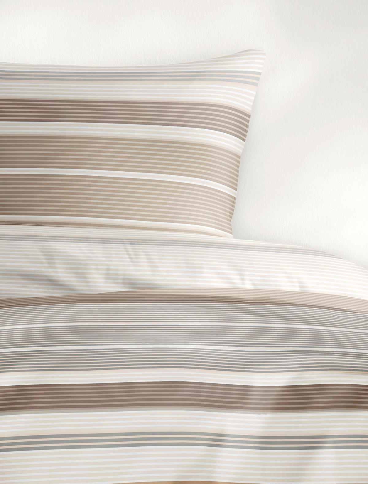 BETTWÄSCHE 2-teilig Biber 135/200 cm  - Braun, Design, Textil (135/200cm) - Bierbaum