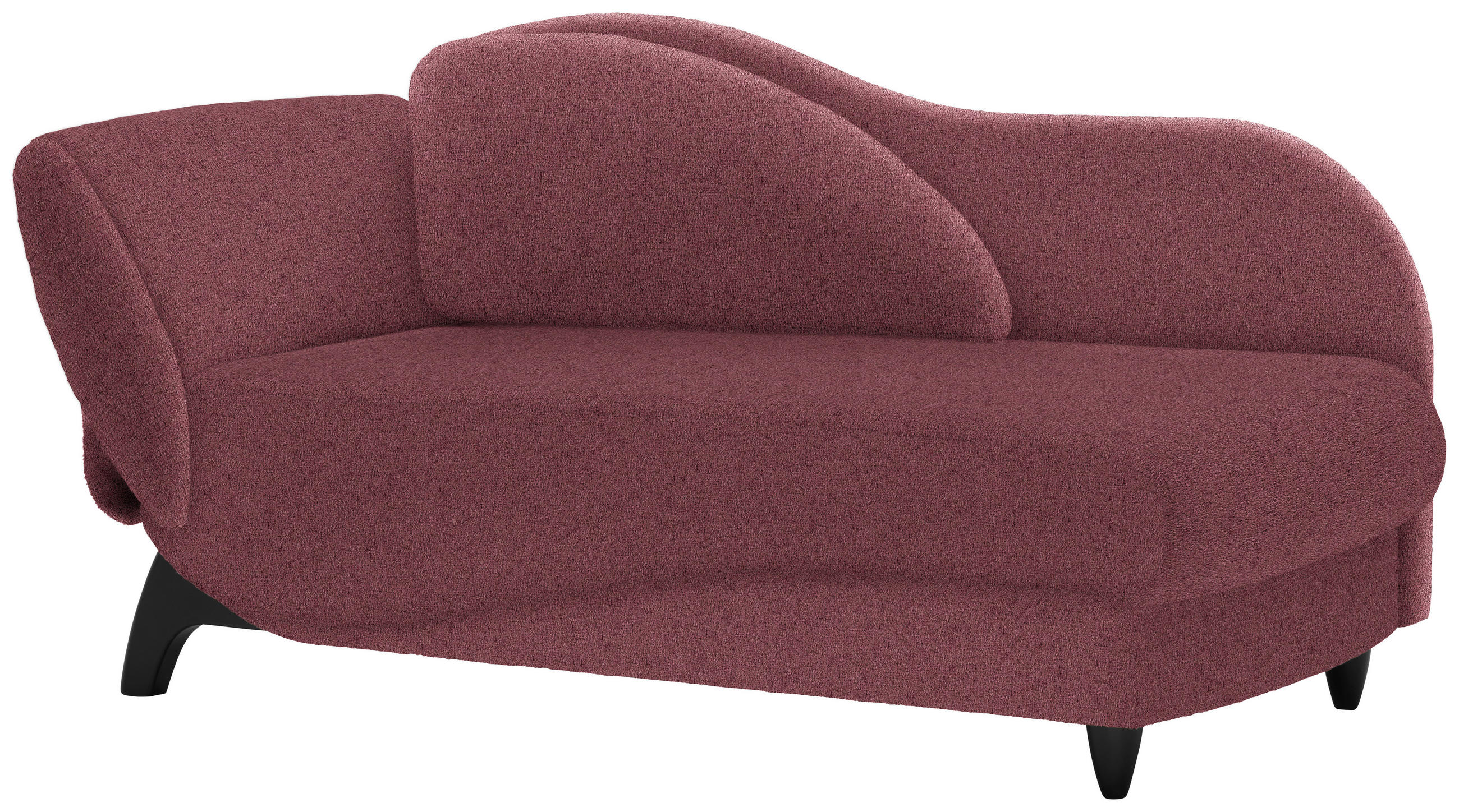 LIEGE in Webstoff Beere  - Beere/Schwarz, MODERN, Holz/Textil (84/87/171-190cm) - Joka