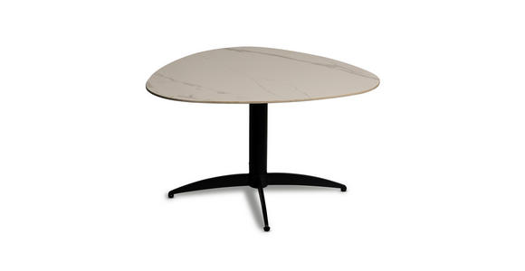 COUCHTISCH - Schwarz/Weiß, Design, Stein/Metall (75/75/40cm) - Xora