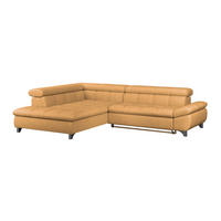 ECKSOFA Goldfarben Chenille  - Chromfarben/Goldfarben, KONVENTIONELL, Textil/Metall (234/312cm) - Livetastic