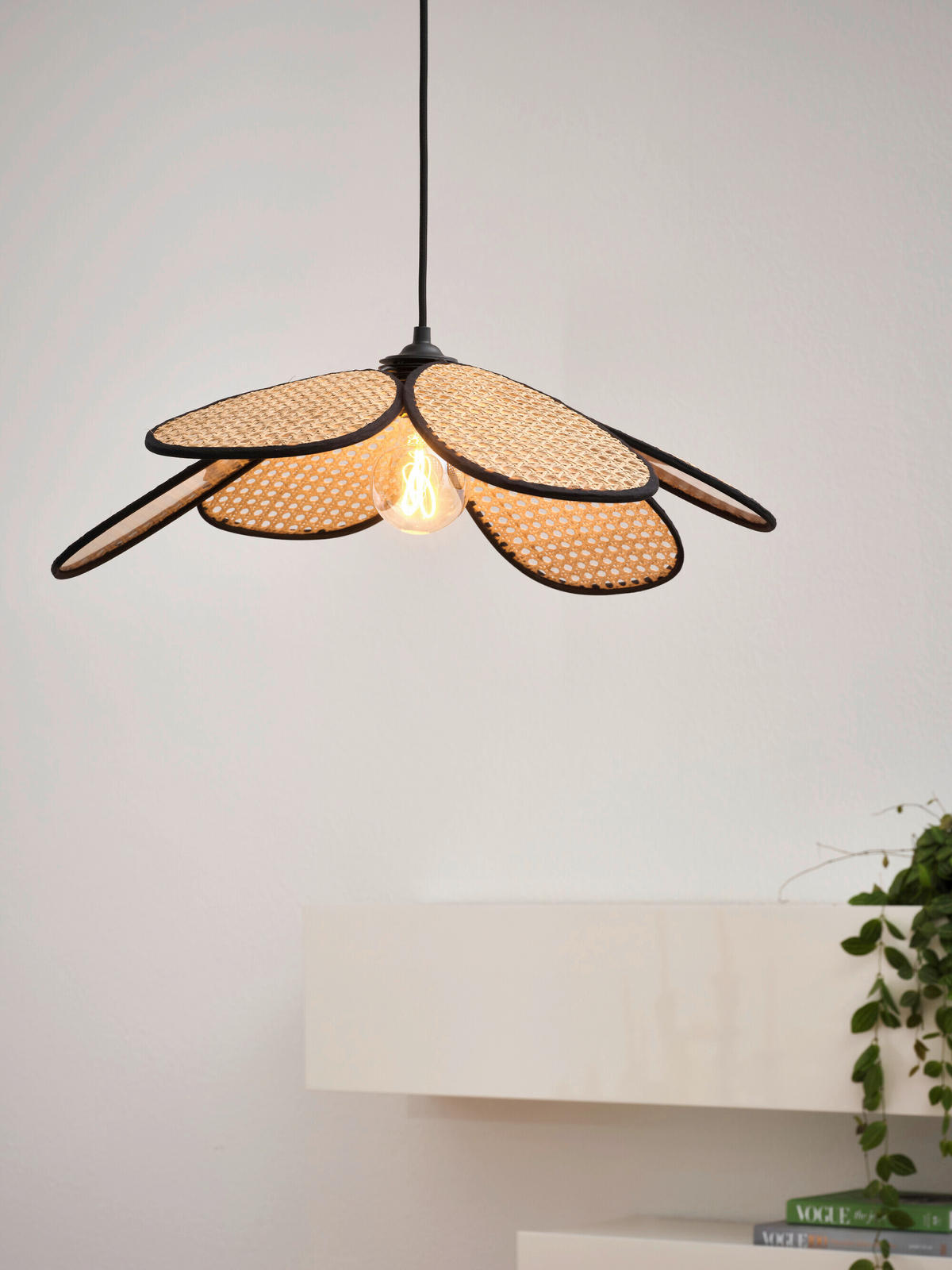 HÄNGELEUCHTE 58/123 cm  - Beige, Basics, Holz/Metall (58/123cm) - Osram