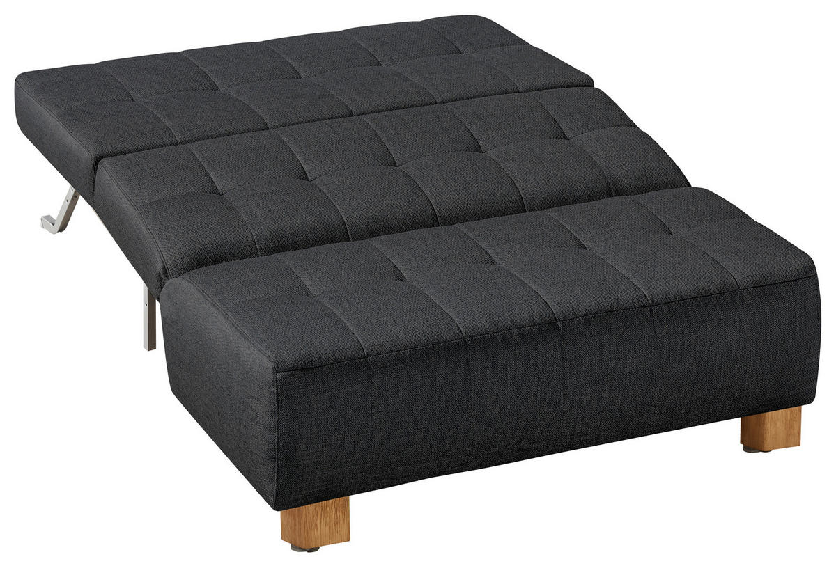 SCHLAFSOFA in Textil Dunkelgrau  - Dunkelgrau/Naturfarben, Design, Holz/Textil (125/92/102cm) - Novel