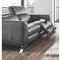 DREISITZER-SOFA Echtleder Schwarz - Chromfarben/Schwarz, Design, Leder (236/74-98/110-164cm) - Natuzzi Editions