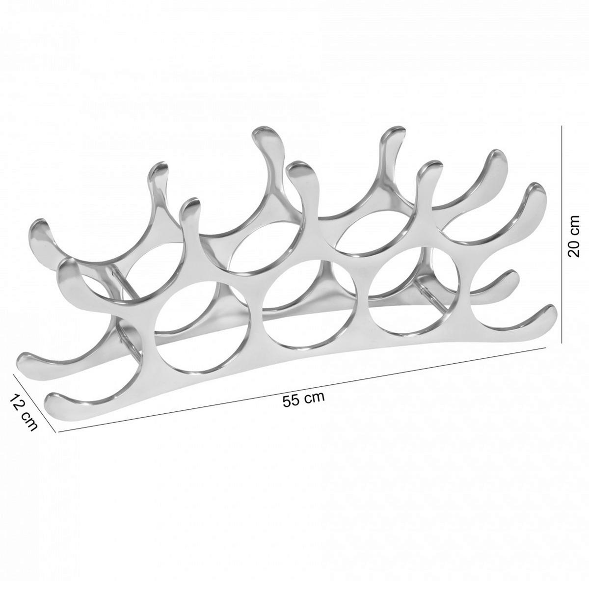 WEINREGAL 55/20/12 cm  - Alufarben, MODERN, Metall (55/20/12cm) - MID.YOU