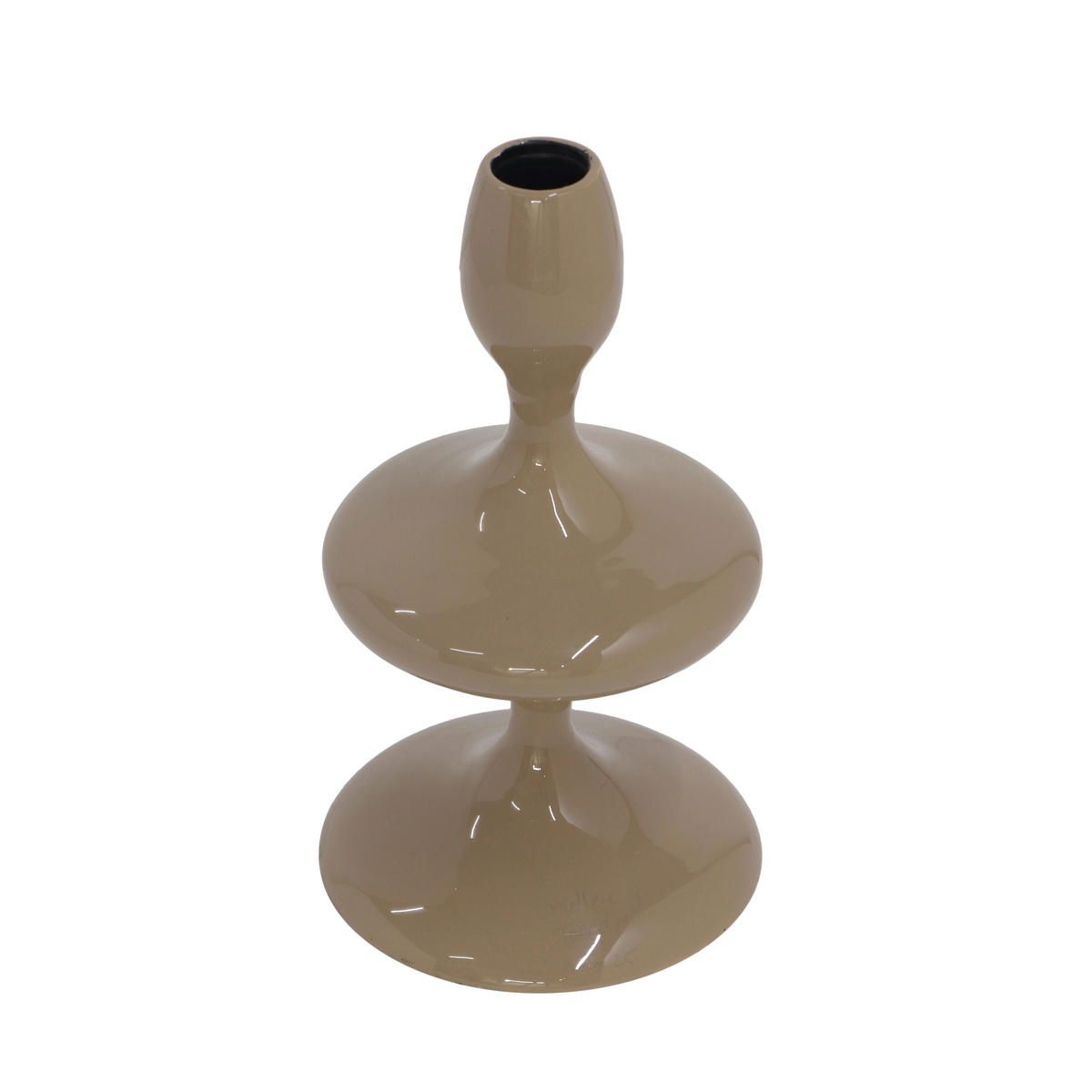 STABKERZENHALTER - Beige, Basics, Metall (11/19,5/11cm)