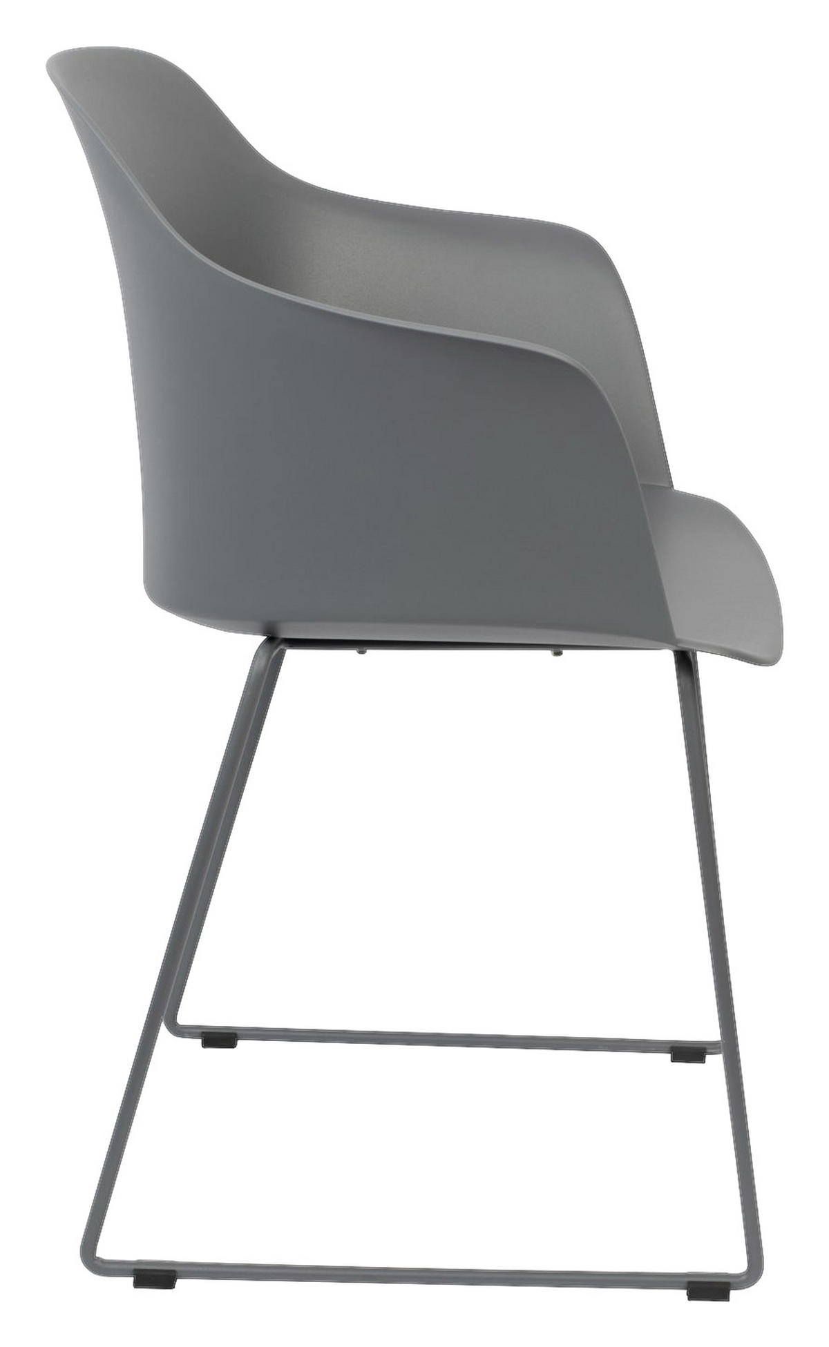ARMLEHNSTUHL  in softmatt  - Grau, Trend, Kunststoff/Metall (58/81,5/54cm) - Livetastic