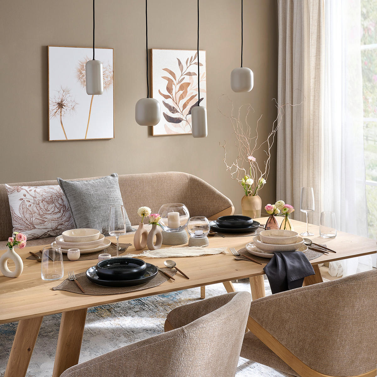 HÄNGELEUCHTE 90/12,5/150 cm    - Sandfarben, Basics, Metall (90/12,5/150cm) - Dieter Knoll