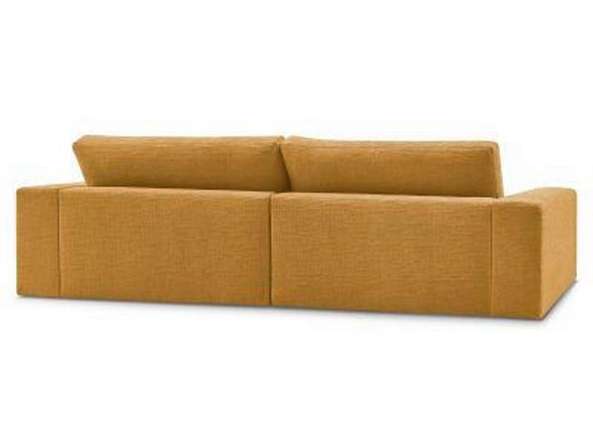 3-SITZER-SOFA LEONARD Struktur Gelb  - Gelb/Schwarz, MODERN, Kunststoff/Textil (274/77/109cm)