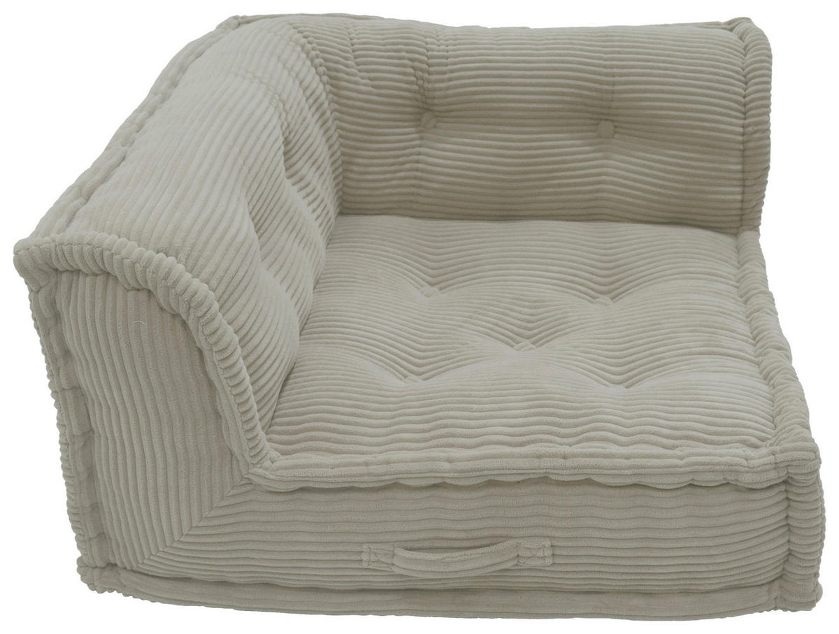 ECKELEMENT in gerippt   - Elfenbein, Design, Textil (80/43/80cm) - P & B