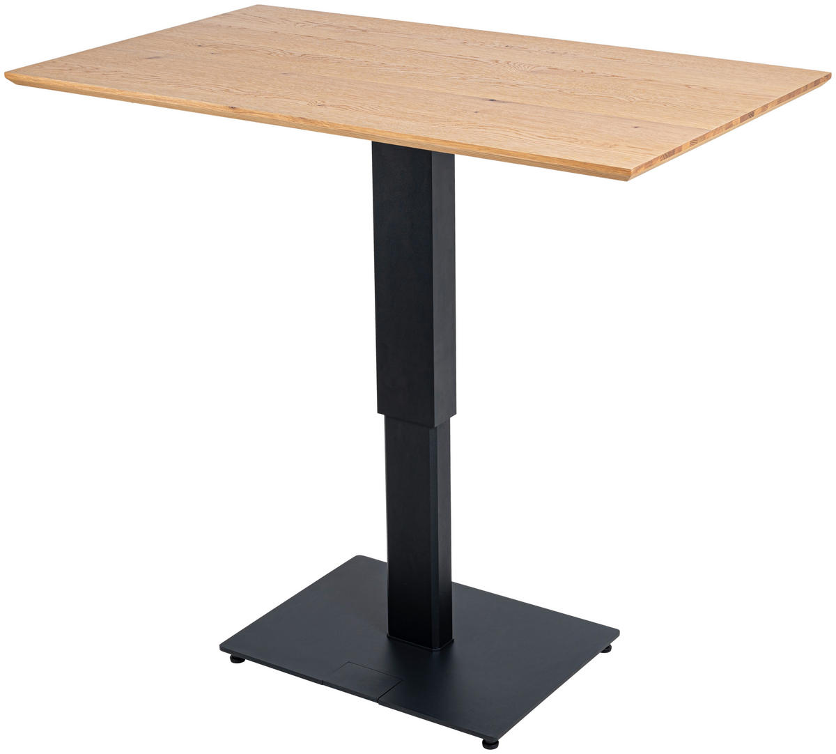 MATBORD i trä, metall, trämaterial 120/70/75-110 cm   - svart/ekfärgad, Modern, metall/trämaterial (120/70/75-110cm) - Valdera