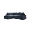 ECKSOFA in Dunkelblau  - Weiss/Schwarz, Design, Kunststoff/Textil (194/246cm) - MID.YOU