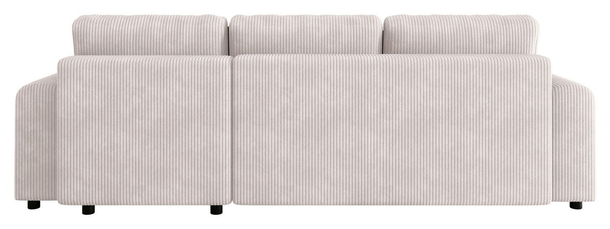 ECKSOFA  in Cord Beige  - Beige/Schwarz, KONVENTIONELL, Kunststoff/Textil (246/152cm) - Xora
