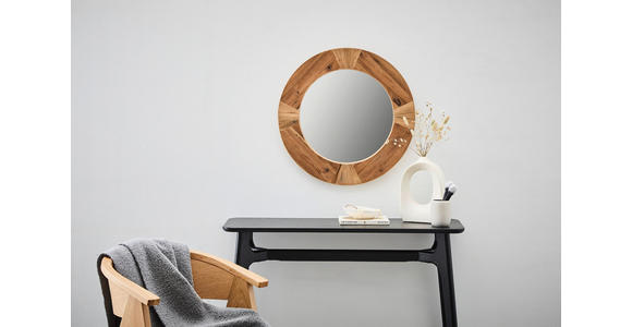 WANDSPIEGEL Tanne Naturfarben  - Naturfarben, LIFESTYLE, Glas/Holz (60/60/3cm) - Landscape