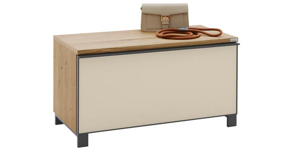 GARDEROBE 4-teilig  in 180/193/37 cm  - Eichefarben/Sahara, Design, Glas/Holz (180/193/37cm) - Dieter Knoll