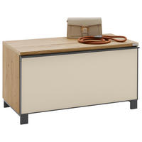 GARDEROBENBANK  in 84/45/40 cm  - Eichefarben/Anthrazit, Design, Metall (84/45/40cm) - Dieter Knoll