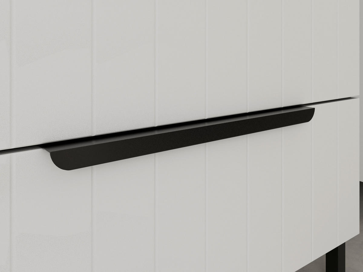 WASCHBECKENUNTERSCHRANK 76/53/38,5 cm  - Schwarz/Weiß, ROMANTIK / LANDHAUS, Holzwerkstoff/Metall (76/53/38,5cm) - Xora