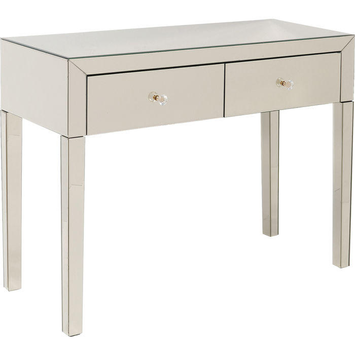 KONSOLENTISCH Champagner  - Champagner, Design, Glas/Holzwerkstoff (100/40/92,5cm) - Kare-Design