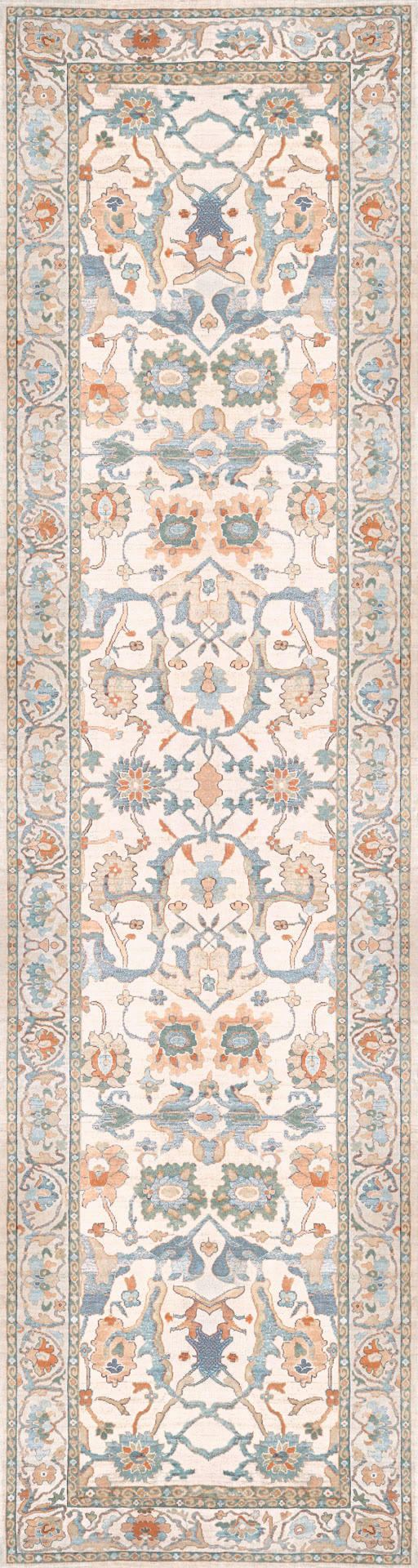 LÄUFER Living Zaveran 80/300 cm  in Terracotta, Perlmutt, Graublau  - Graublau/Perlmutt, LIFESTYLE, Kunststoff/Textil (80/300cm) - Lindorug