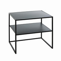 BEISTELLTISCH in Metall 50/40/45 cm  - Schwarz, Trend, Metall (50/40/45cm)