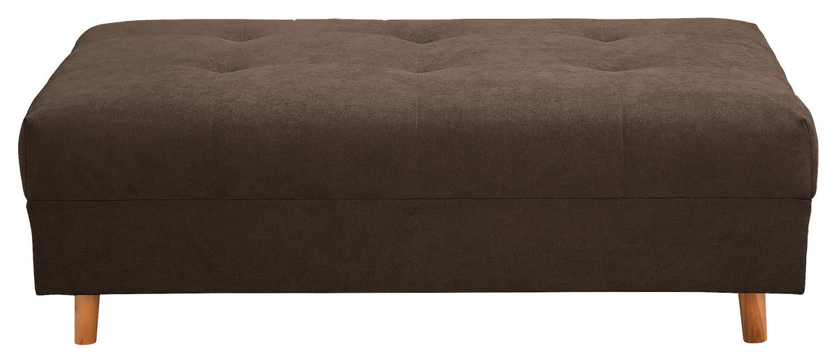 ECKSOFA inkl. Hocker Ariella Schlammfarben Mikrofaser  - Schlammfarben/Naturfarben, Design, Holz/Textil (161/231cm) - Livetastic