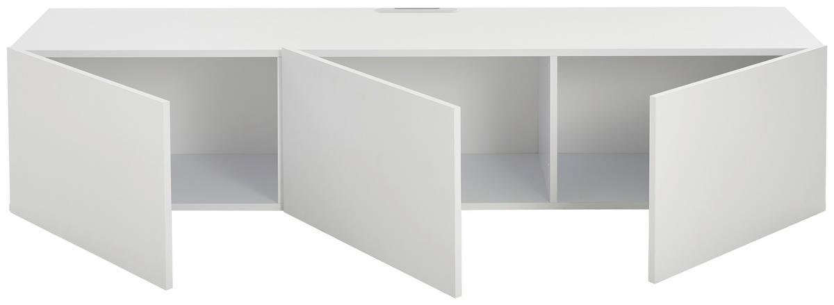 NIZKA OMARICA bela  - bela, Design, leseni material (180/36,7/42cm) - Hom`in
