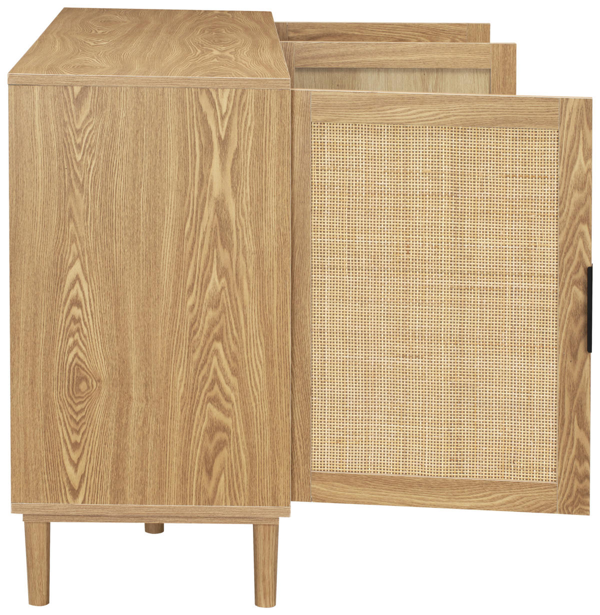 SIDEBOARD 140/80/39 cm  - Schwarz/Naturfarben, Natur, Holz/Holzwerkstoff (140/80/39cm) - MID.YOU