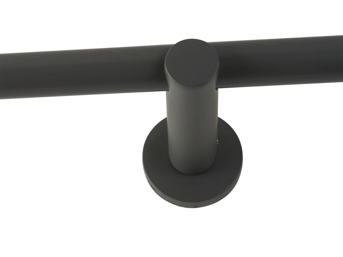 VORHANGSTANGENSET 120 cm  - Dunkelgrau, Basics, Metall (120cm)