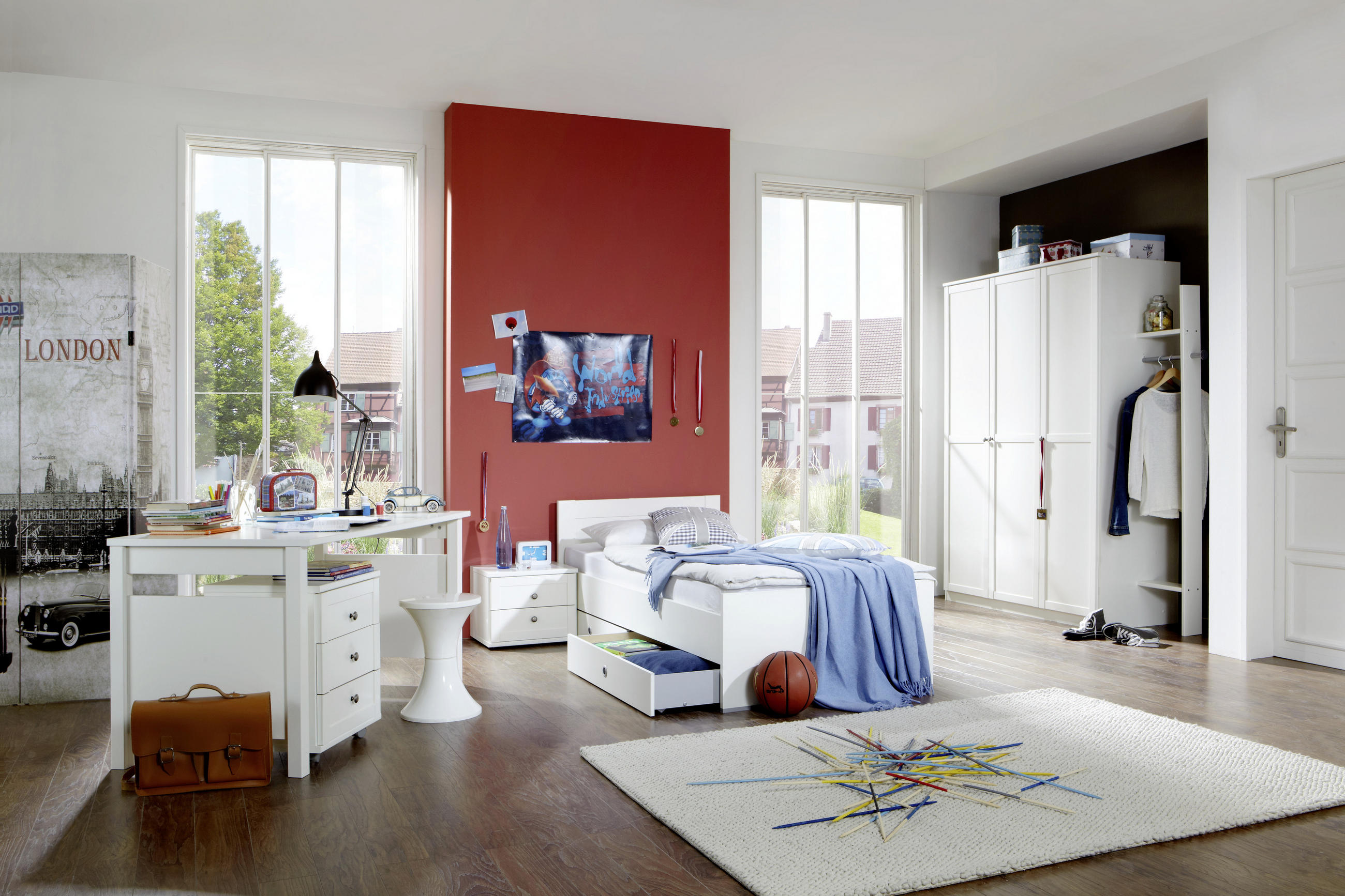 PSACÍ STŮL PRO MLÁDEŽ, bílá, 140/70/72 cm - bílá, Lifestyle, kompozitní dřevo (140/70/72cm) - Livetastic