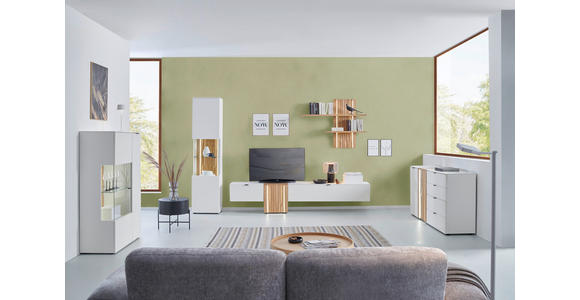 SIDEBOARD Weiß, Eichefarben 172,5/79,5/42 cm - Eichefarben/Anthrazit, Design, Holz/Holzwerkstoff (172,5/79,5/42cm) - Novel