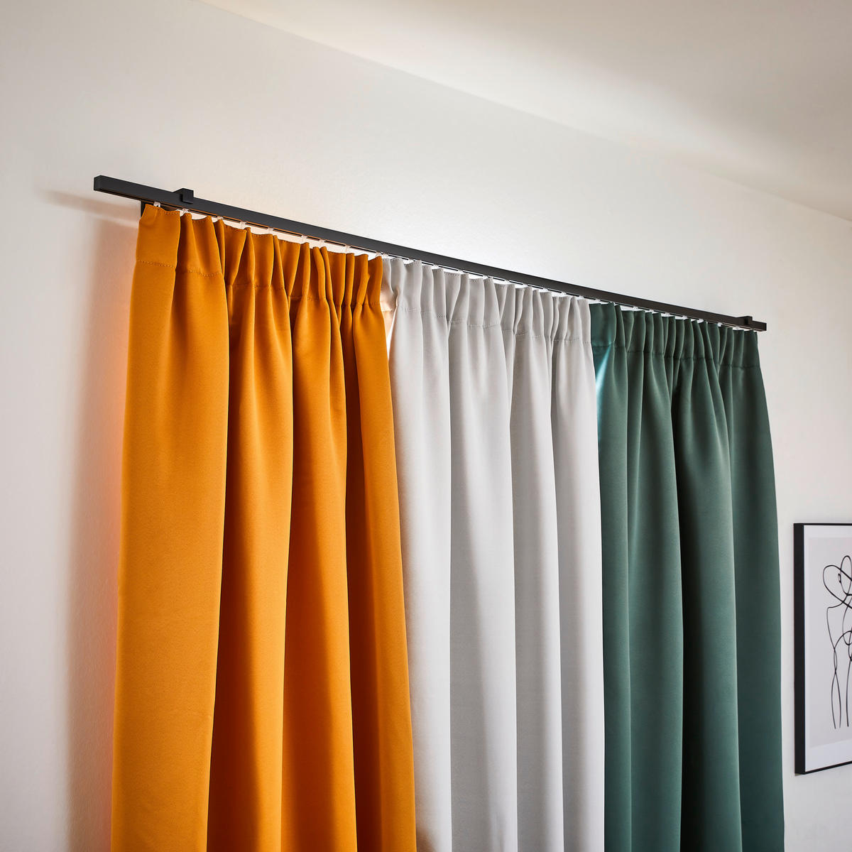 LÄRMSCHUTZVORHANG ACUSTICO Verdunkelung 135/245 cm   - Olivgrün, KONVENTIONELL, Textil (135/245cm)