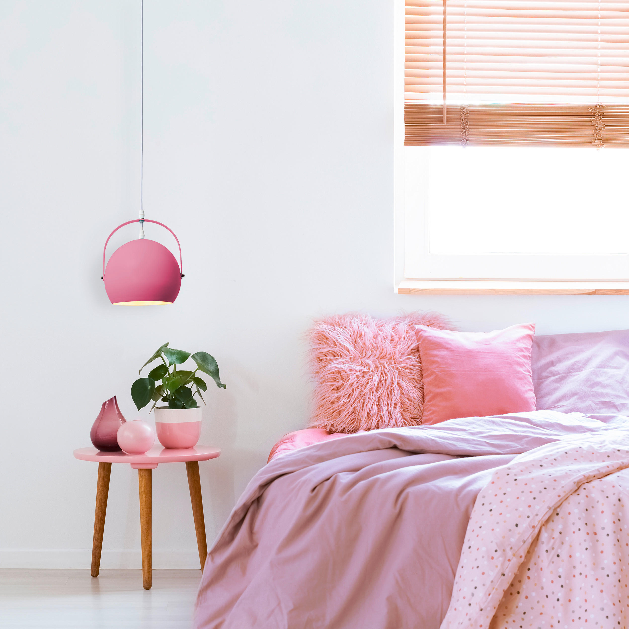 PENDELLEUCHTE 25/132 cm  - Pink, Basics, Metall (25/132cm) - Näve