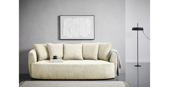 SCHLAFSOFA in Chenille Greige - Greige/Schwarz, KONVENTIONELL, Kunststoff/Textil (238/74/107cm) - Carryhome