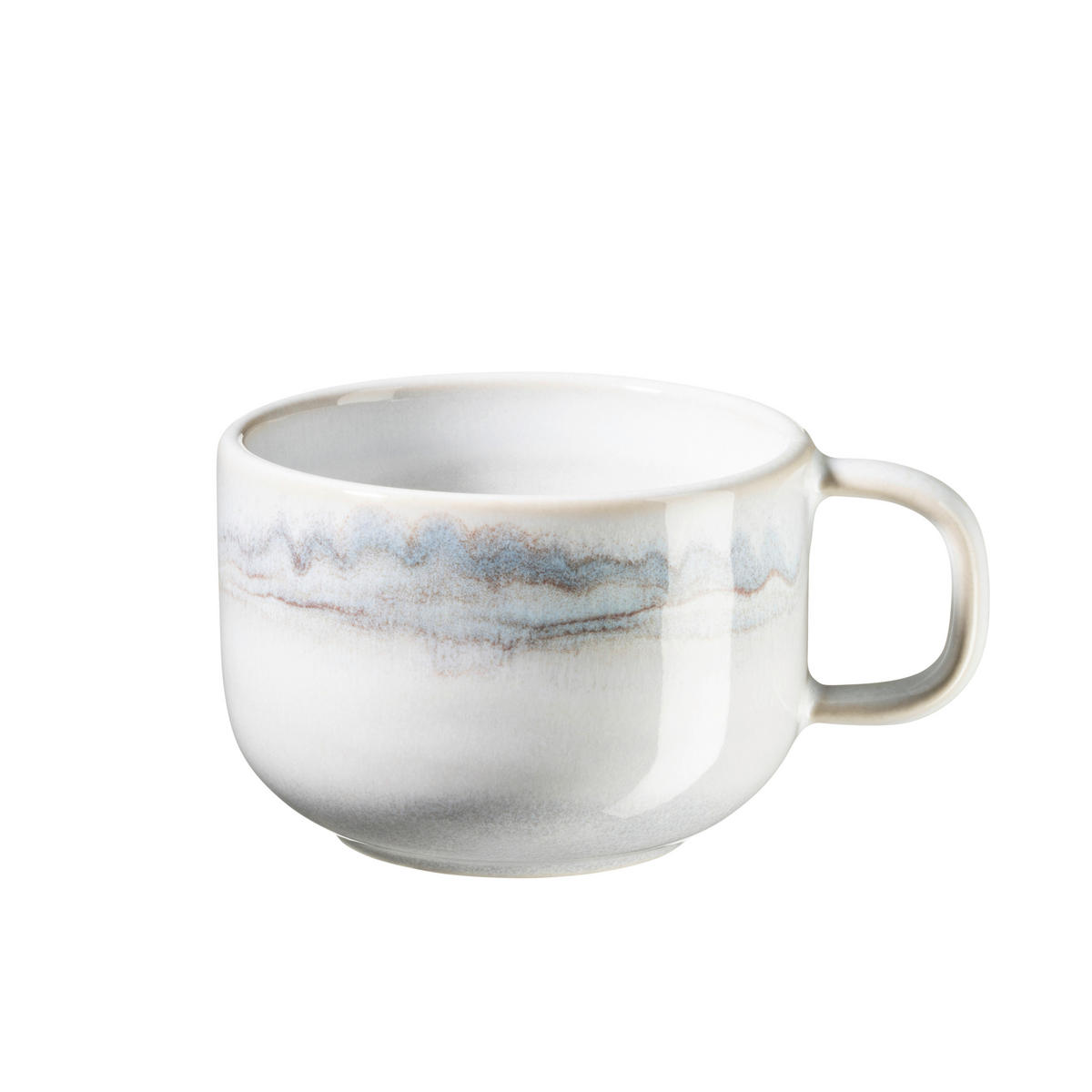 TASSENSET TIEFER SEE 4-teilig  - Hellgrau/Weiß, Basics, Keramik (11,2/5,8/8,5cm) - Gipfelstück