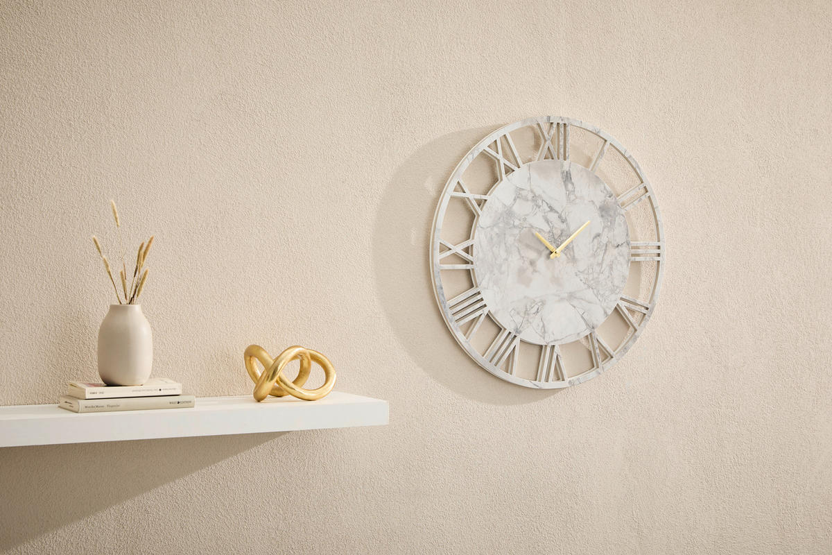 Ceas De Perete 60/60/2,2 cm   - gri, Lifestyle, metal/piatră (60/60/2,2cm) - Xora