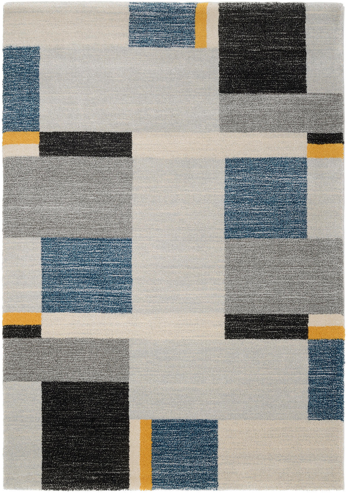 LÄUFER 80/200 cm Palazzo Bloc  - Blau/Gelb, LIFESTYLE, Textil (80/200cm) - Novel