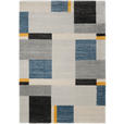 WEBTEPPICH 65/130 cm Palazzo Bloc Blau, Gelb, Grau - Blau/Gelb, LIFESTYLE, Textil (65/130cm) - Novel